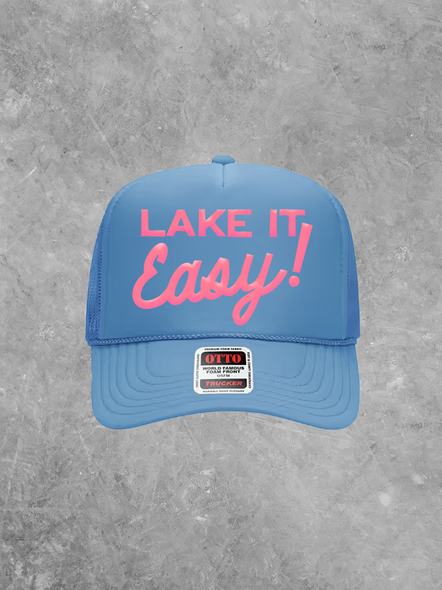 Underground Original Design: Lake It Easy, Pink Puff Summer Trucker Hat