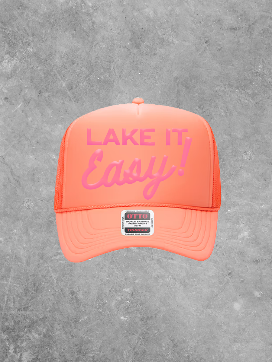Underground Original Design: Lake It Easy, Pink Puff Summer Trucker Hat
