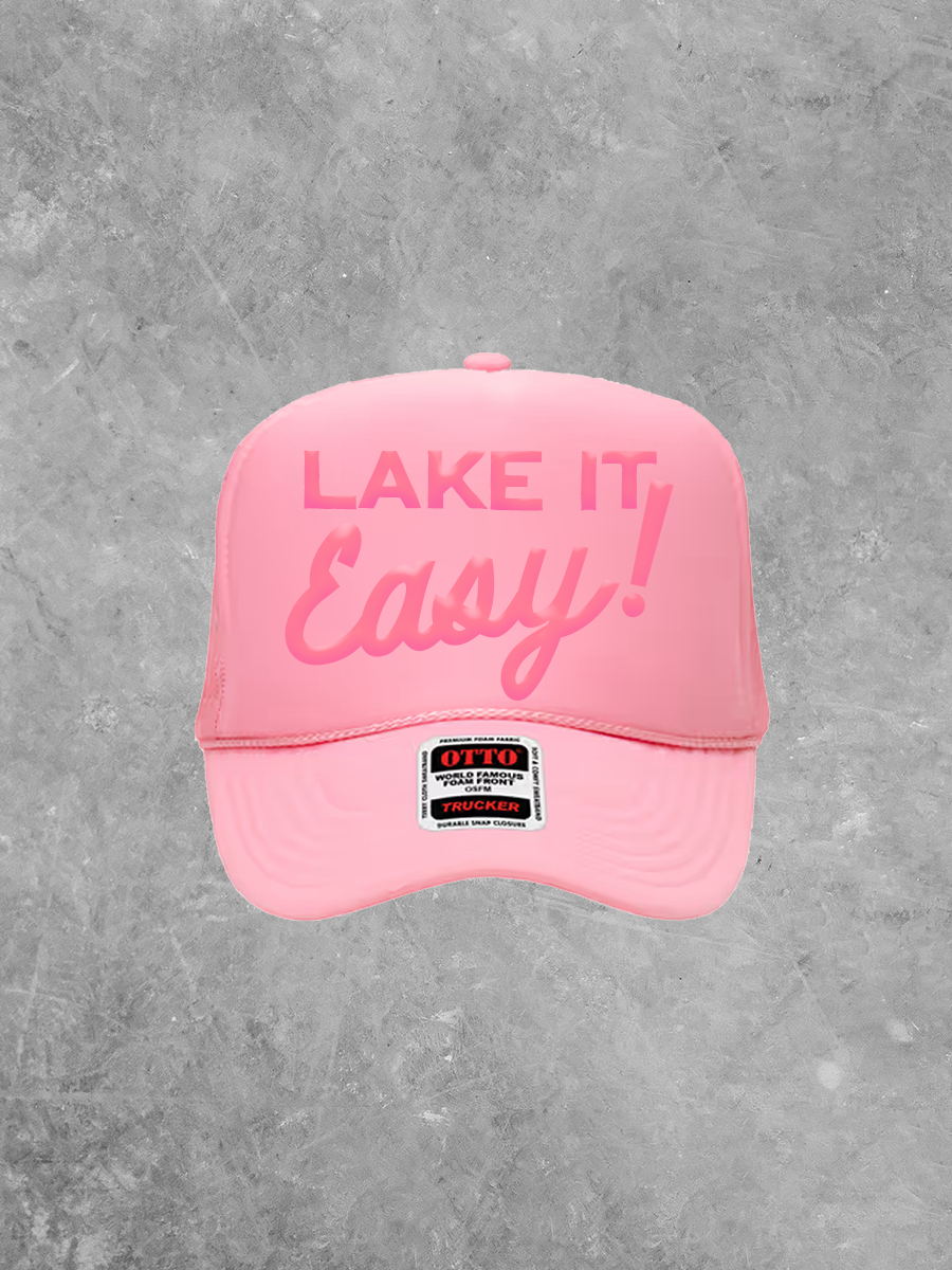 Underground Original Design: Lake It Easy, Pink Puff Summer Trucker Hat