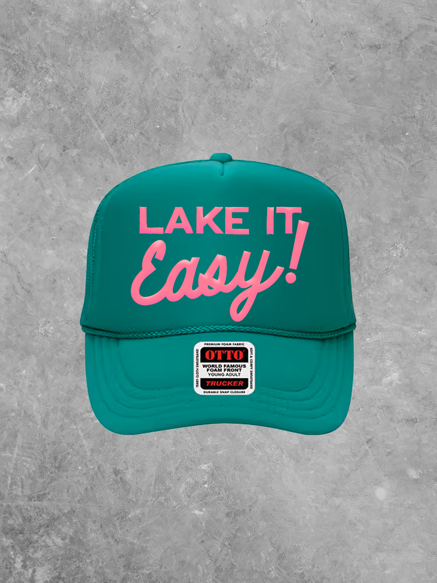Underground Original Design: Lake It Easy, Pink Puff Summer Trucker Hat