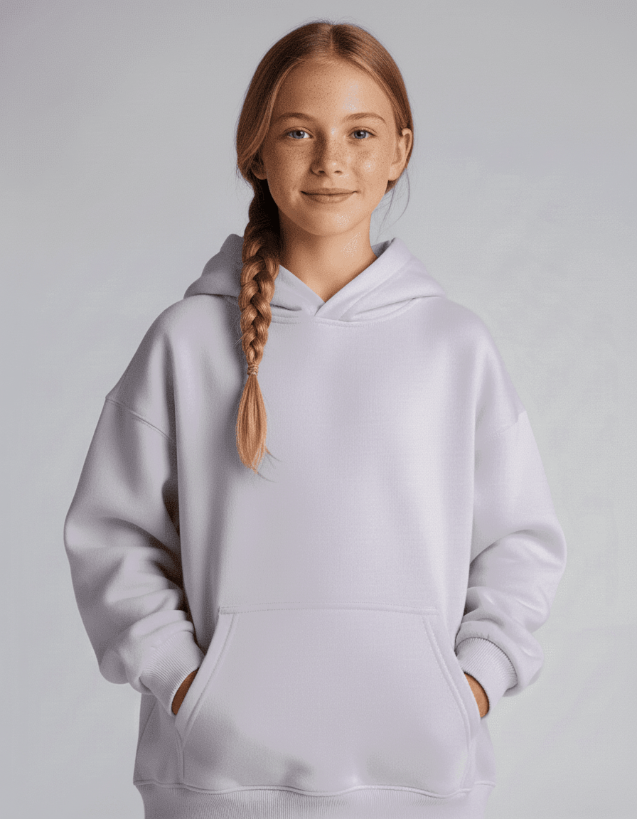 Dreamy Soft Charlie Play Solid Color - Bamboo Kids Pull Over Hoodie Sweatshirt
