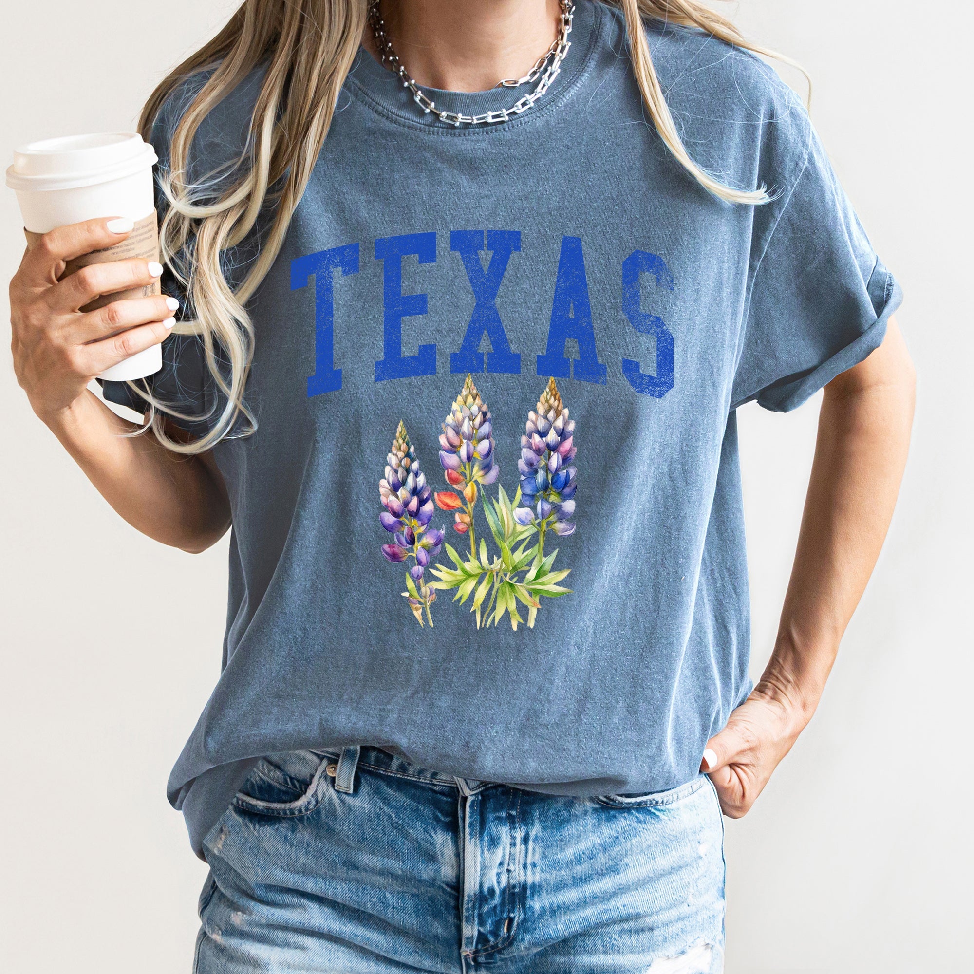 Texas State Flower Vintage Botanical Illustration Inspired By Texan Heritage And Prairie Bloom Comfort Colors Tee