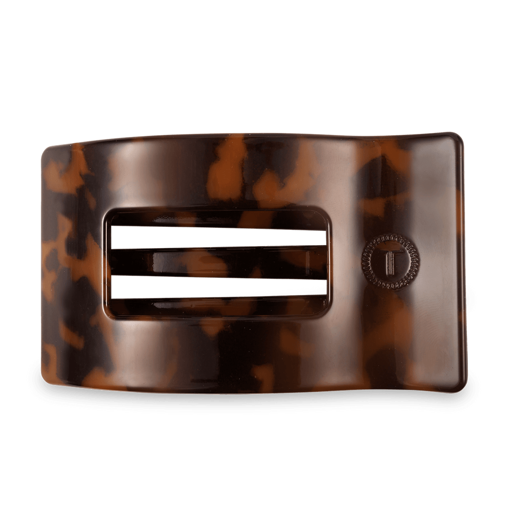 Tortoise Large Flat Rectangle Hair Clip