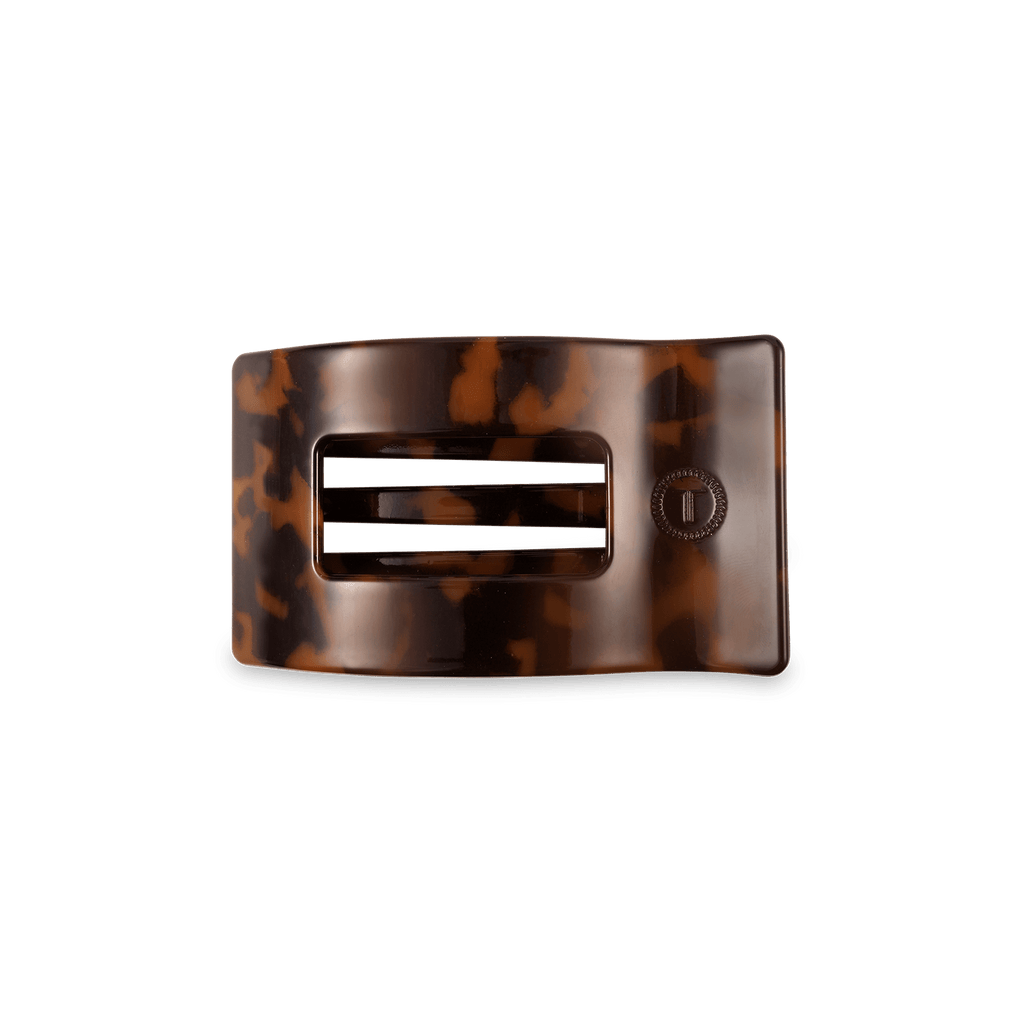 Tortoise Small Flat Rectangle Hair Clip