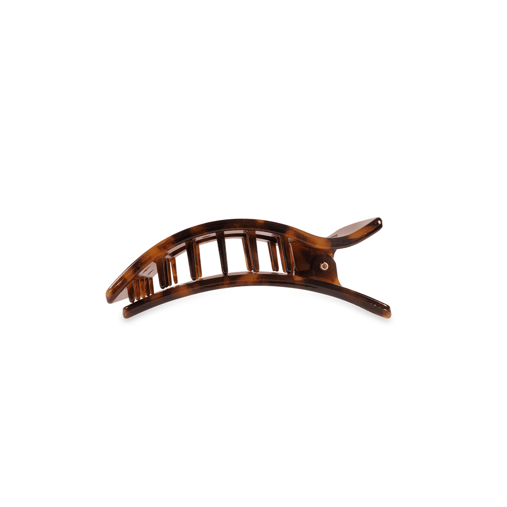 Tortoise Small Flat Rectangle Hair Clip